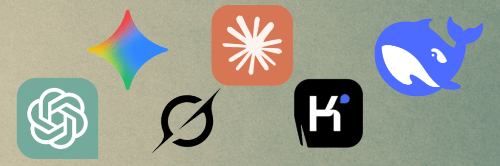 Loga omawianych firm AI